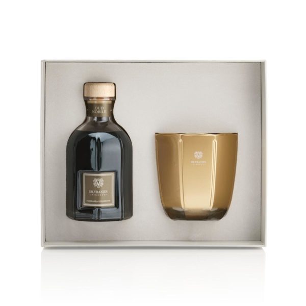 Gift Box 500 ml with bamboo + Candle Oro 500 gr