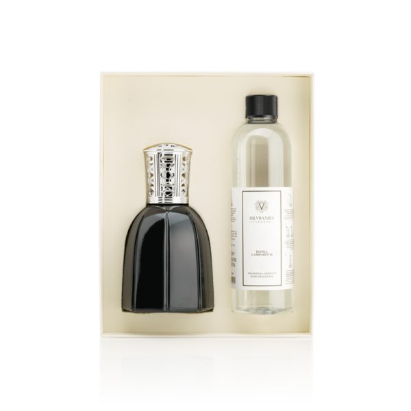 Black glass Lamparfum with classic cap - Image 2