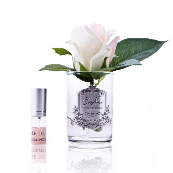 rose bud blush clear glass GMR42