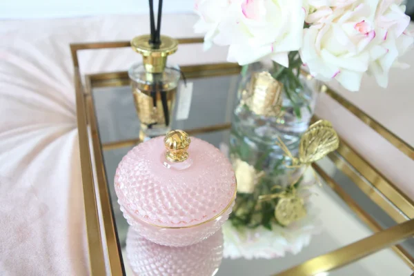 Candela tonda Art Deco Rosa - immagine 3