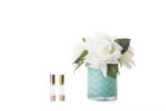 Rose Bianche in vaso Tiffany a spina con 2 profumazioni spray